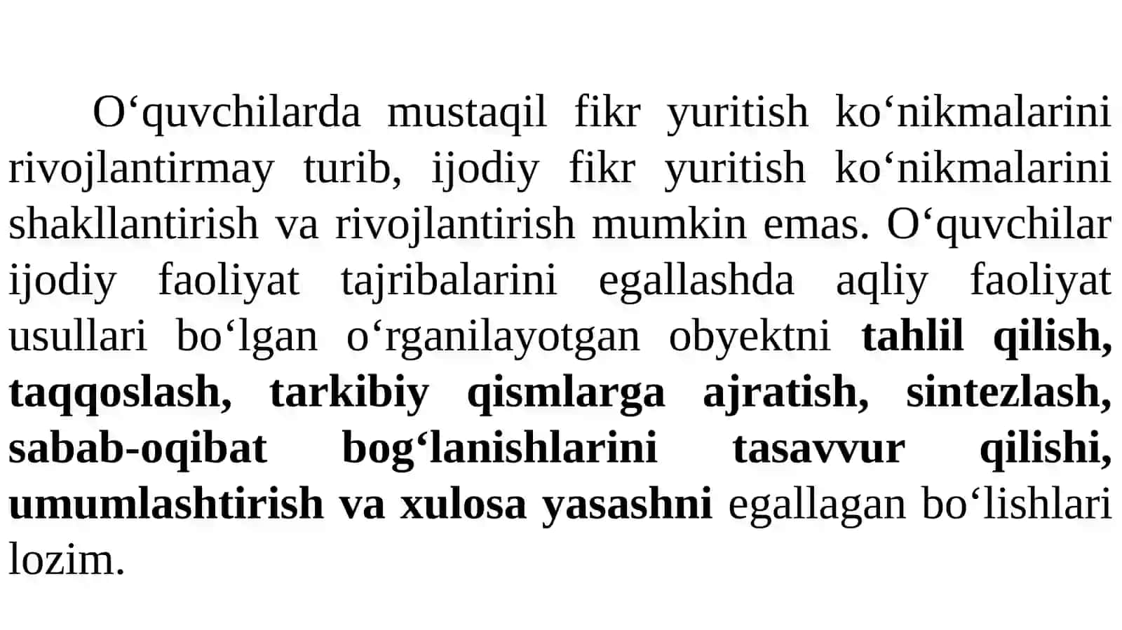 Fikr rivojida mahsuldor oʻqitishning oʻrni. Pedagogik texnologiyaning mohiyati. Didaktika – ta’lim metodlarini ishlab chiqaruvchi kategoriya 4