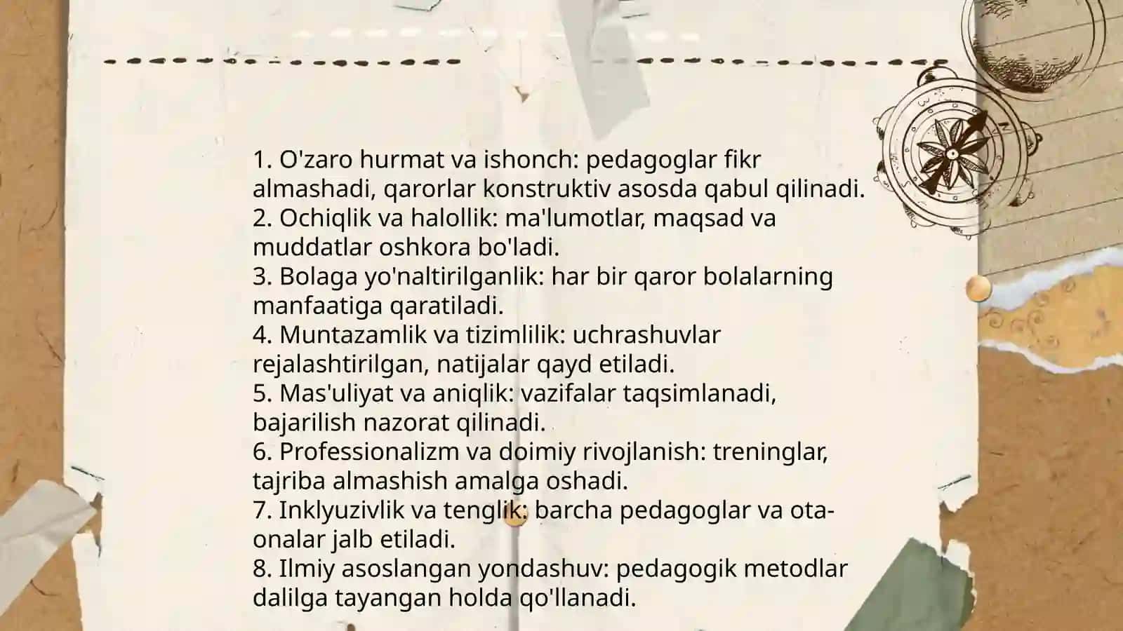 Tarbiyachining Pedagoglar Bilan Õzaro Hamkorlik Ish Rejasi 4