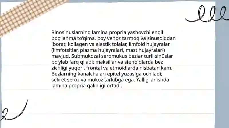Nafas olish tizimi azolarining qiyosi gistologik tasdifi 4