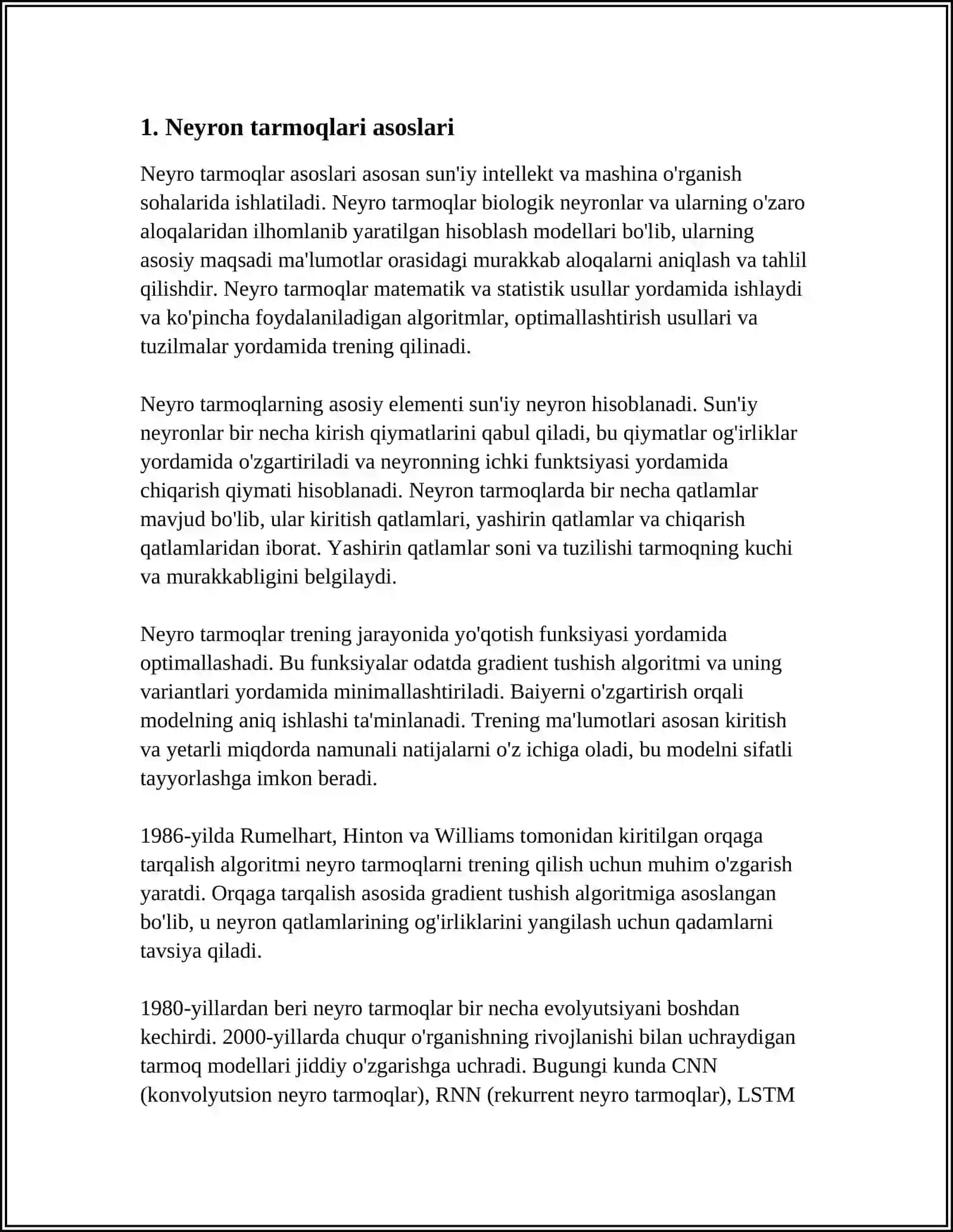 ODAM KASSALIKLARINI NEYRON TARMOQLARI YORDAMIDA DIAGNOSTIKA QILISH 4