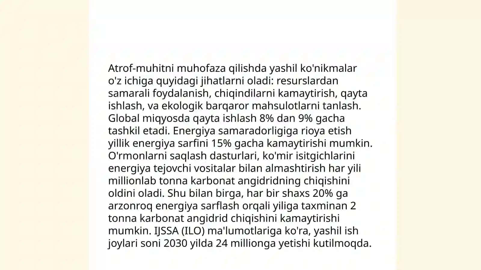 Yashil konikmalar va uning foydali jihatlari 4