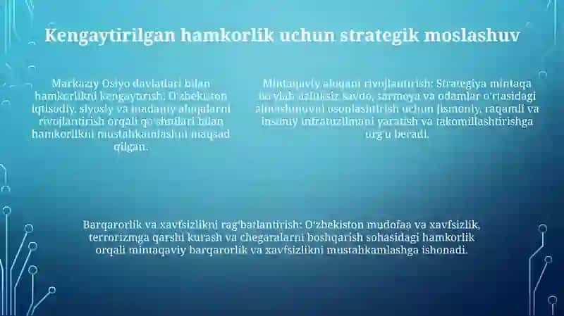 OʻZaro Manfaatli Va Amaliy Tashqi Siyosat Sohasidagi Ustuvor YoʻNalishlar 4
