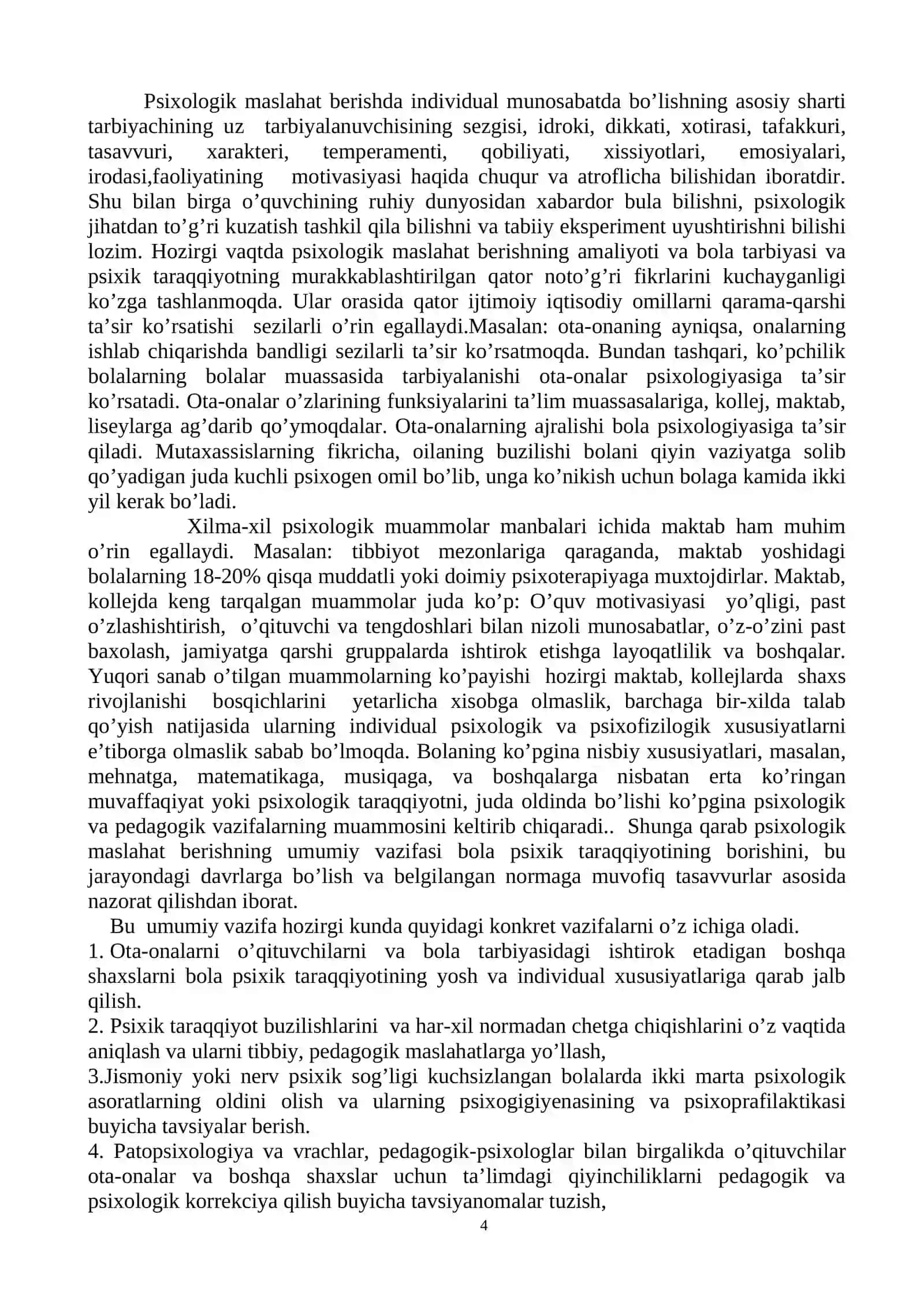 Psixologik konsultatsiya va psixokorreksiya ma’ruza matni 4