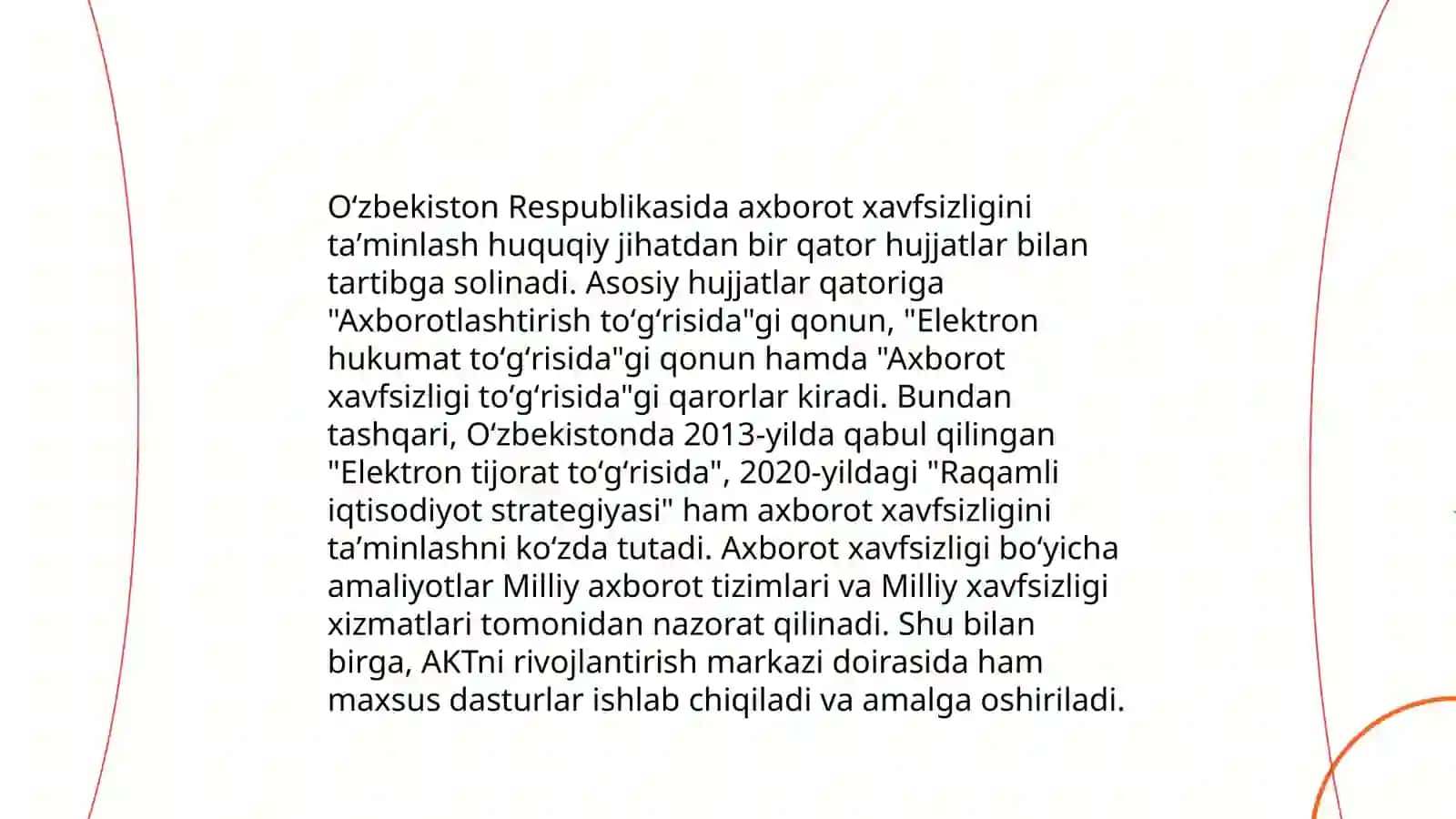 O‘zbekistonda axborot xavfsizligining ma‘naviy va huquqiy asoslari 4