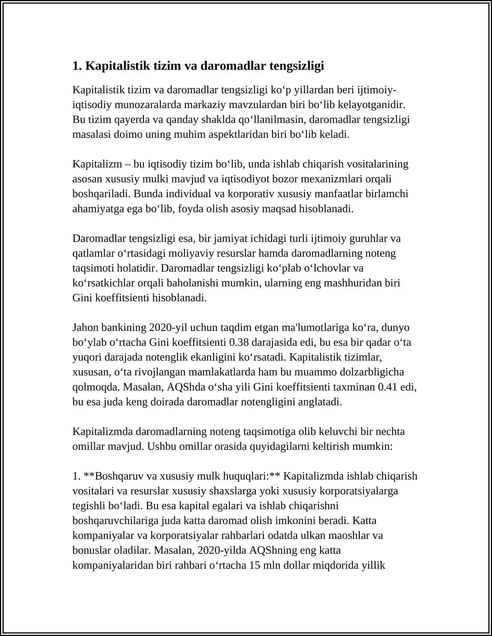 DAROMADLAR TENGSIZLIGINI VUJUDGA KELISHI SABABLARI VA UNING DARAJASINI ANIQLASH KOʻRSATKICHLARI 4