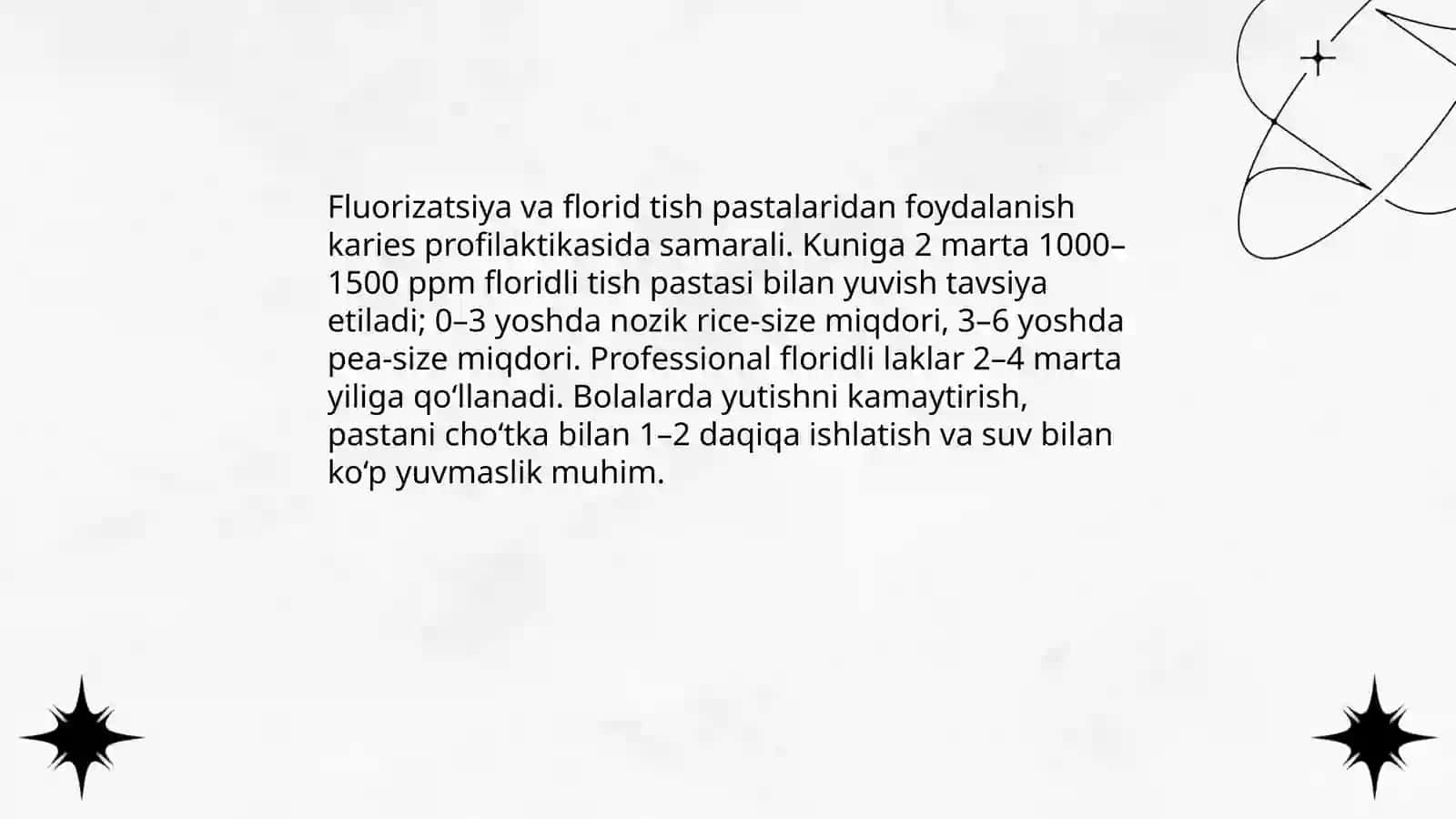 Stomatologik kasalliklar profilaktik usullari 4