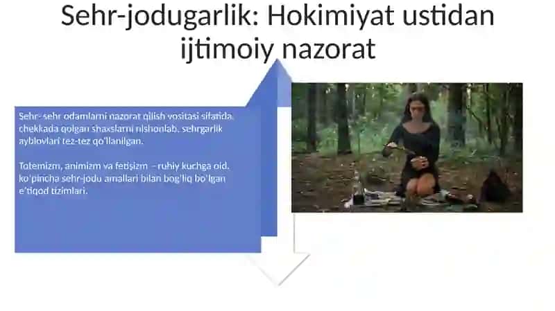 Totemizm, animizm, fetishizm, sehr, magiyalarning tahlili 4
