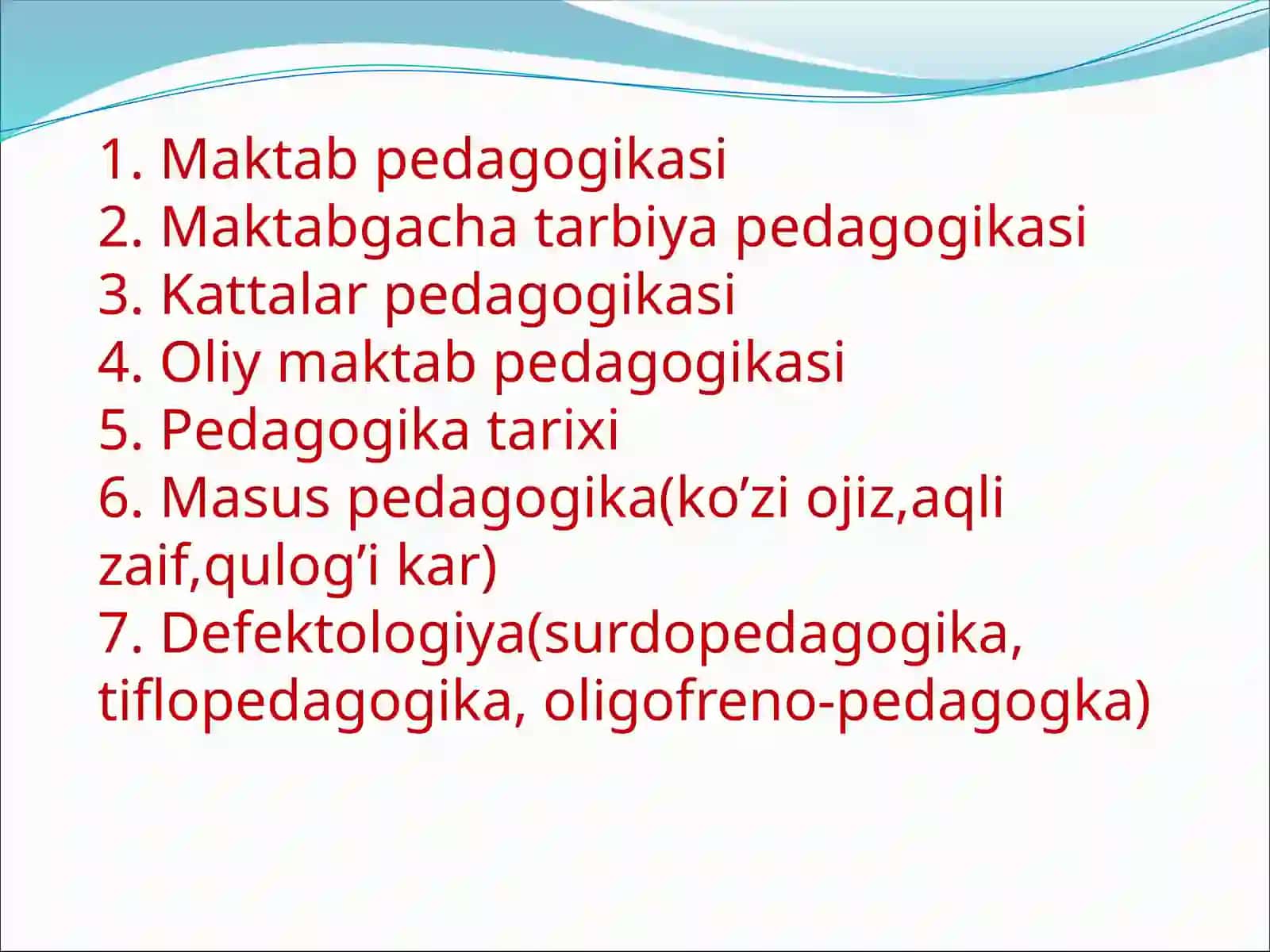Pedagogika fanining tuzilishi va uning boshqa fanlar bilan bog’liqligi 4