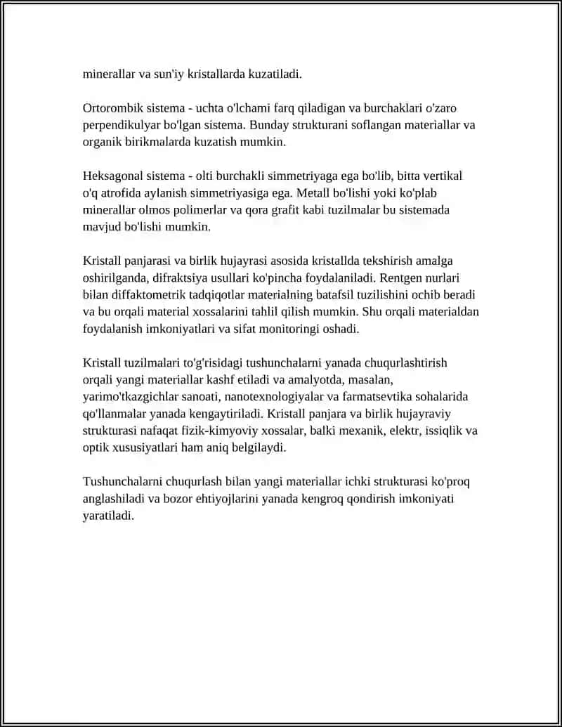 MODDALARNING KRISTALL TUZILISHI 4