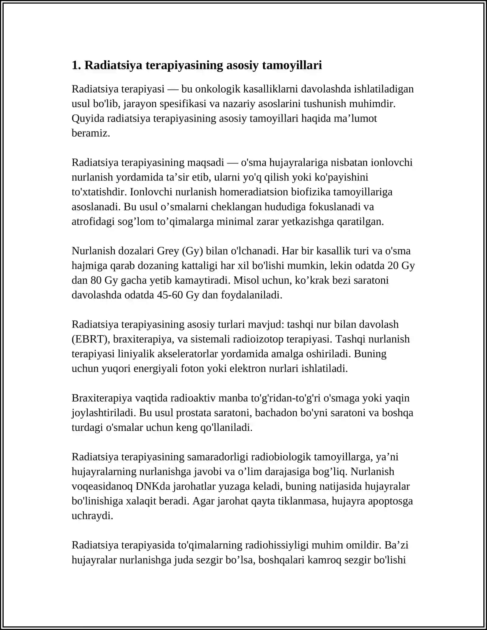 RADIATSION USULNI TANLASH ASOSLARI 4