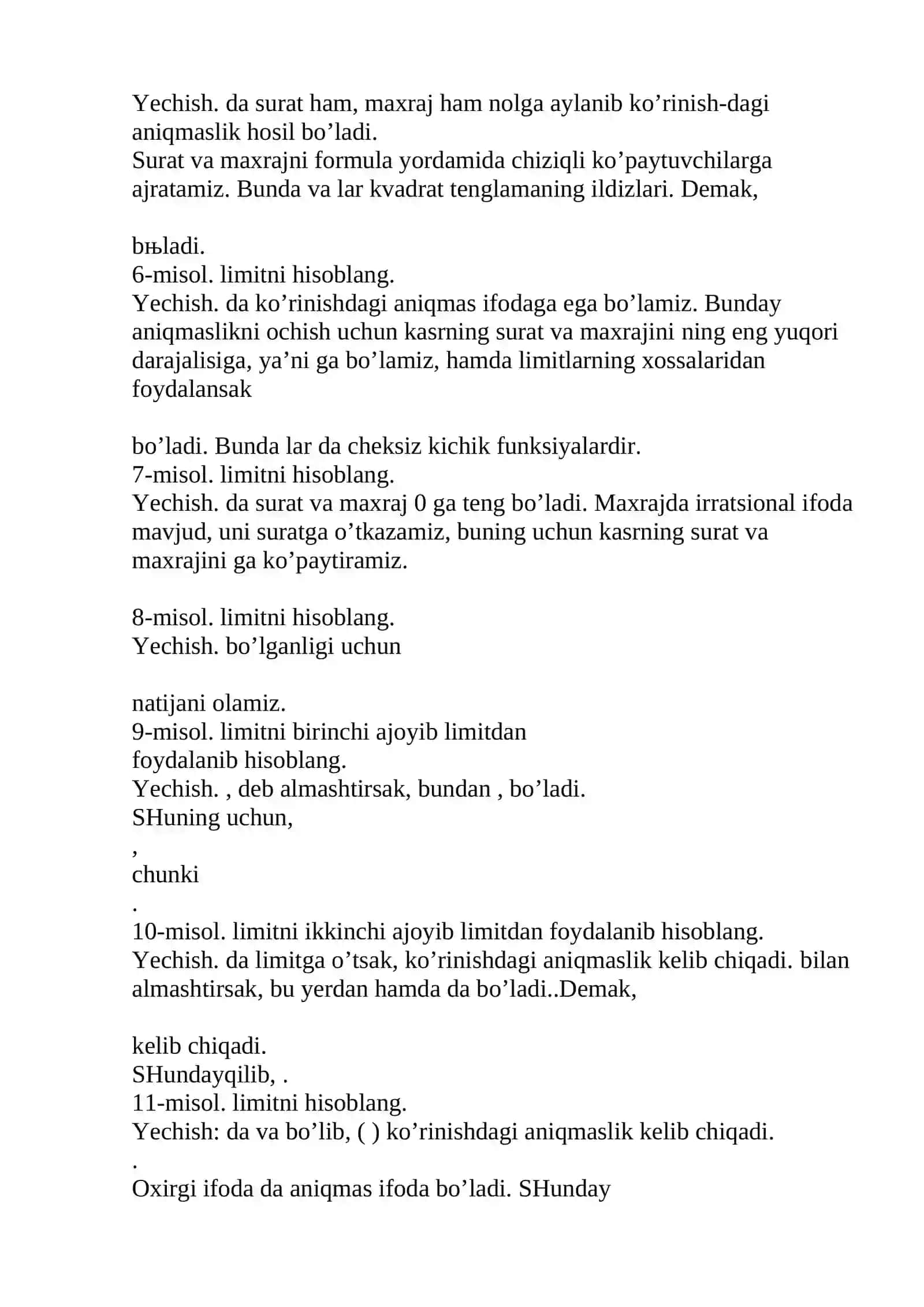 Matematika Analizi 4