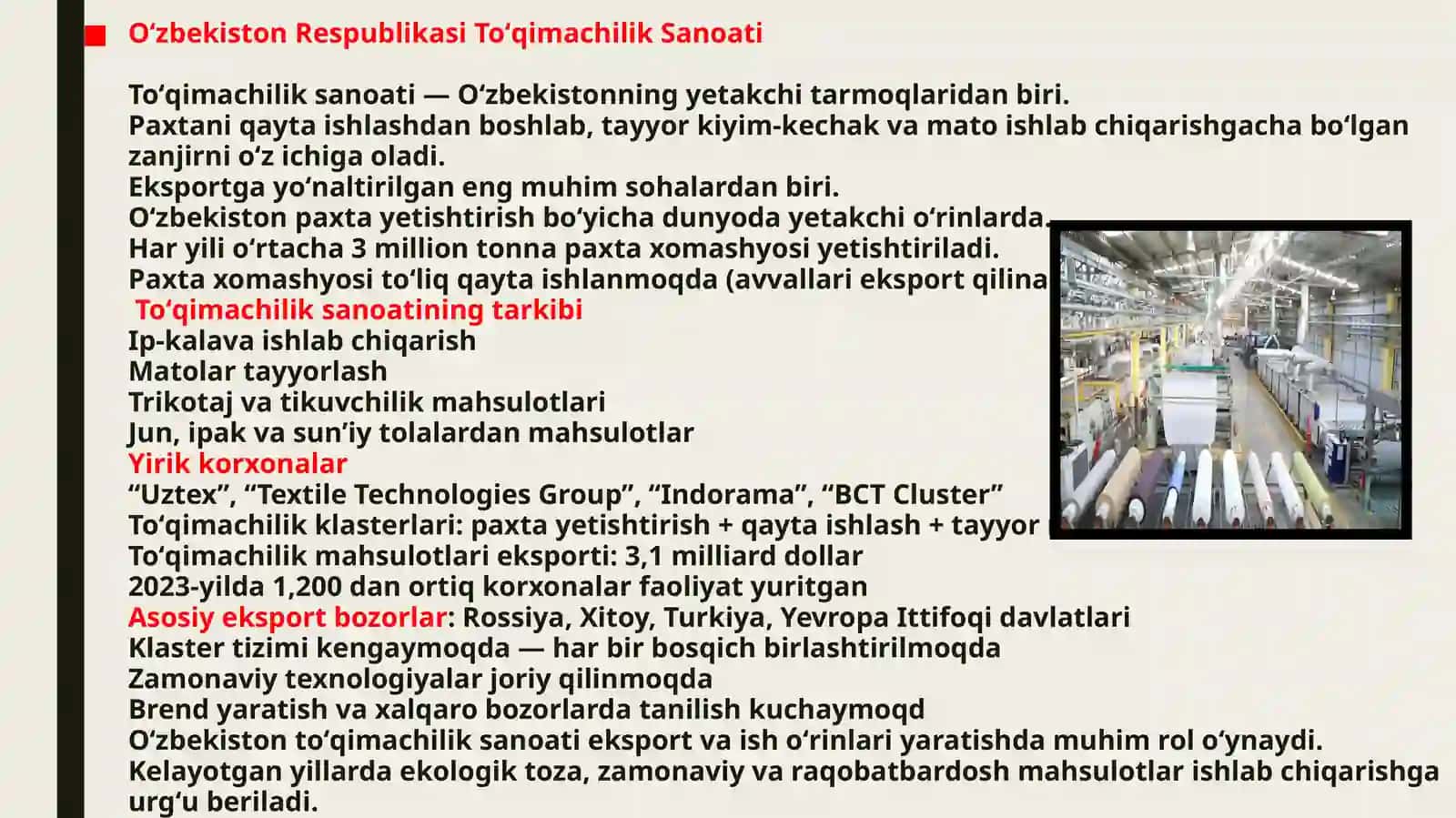 Oʻzbekiston Respublikasi sanoati 4
