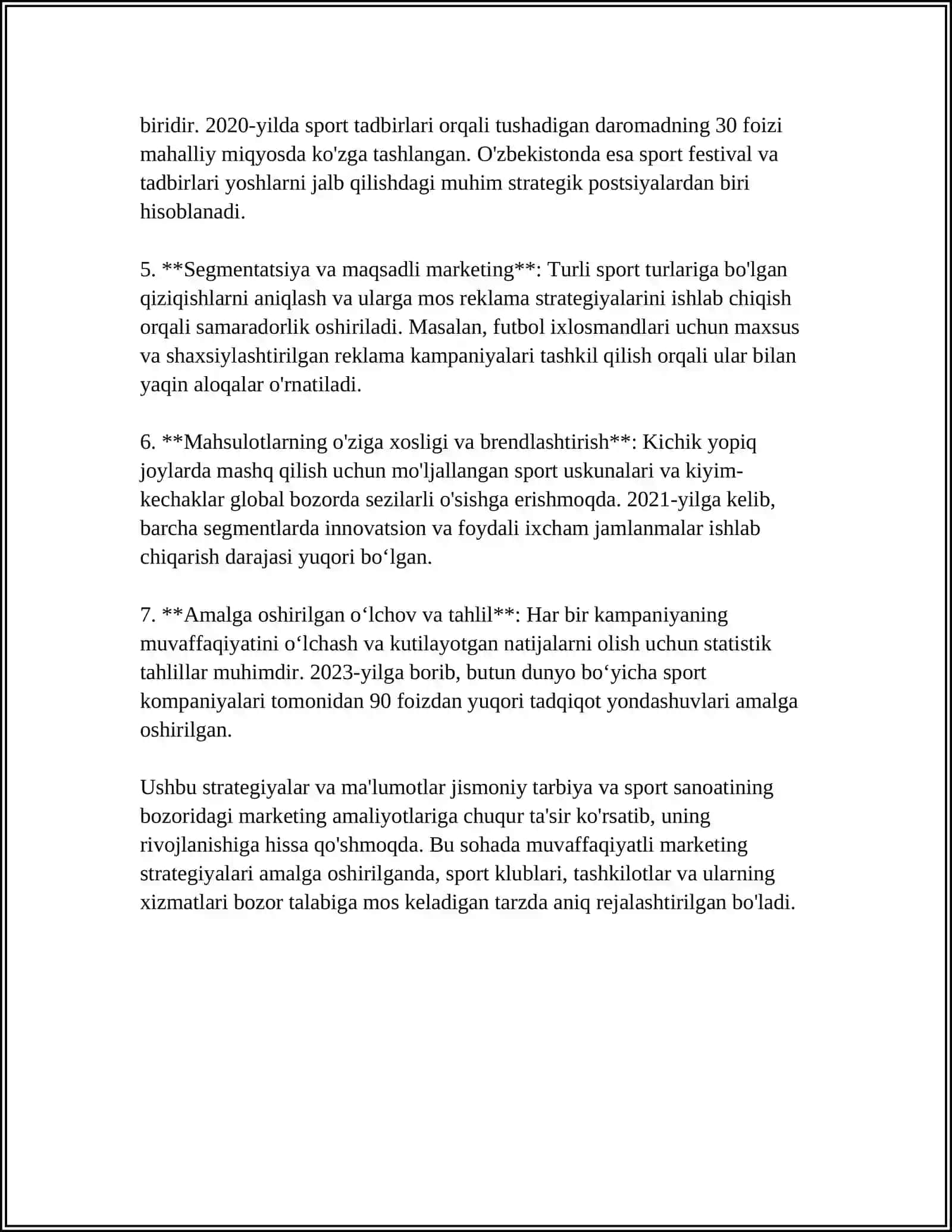 Jismoniy tarbiya va sportda marketing strategiyalari 4