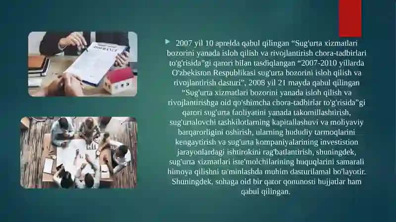 Sug`urta klassifikatsiyasi. Sug`urta shakllari. 4