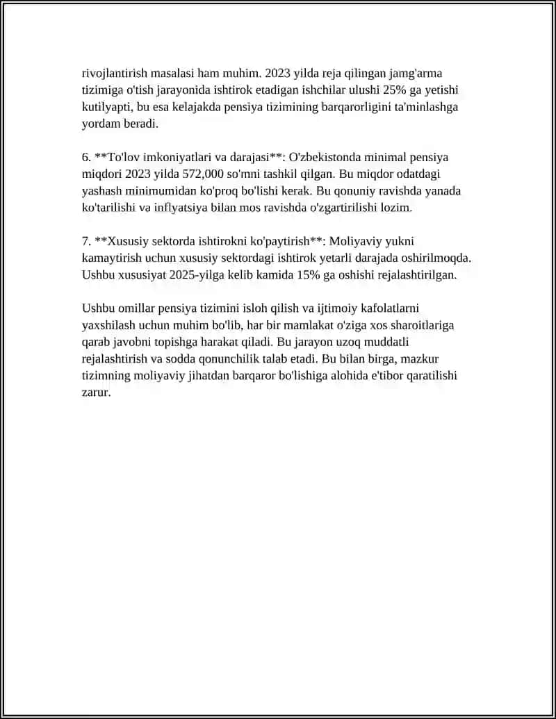 O'zbekistonda Ijtimoiy Sohada Amalga Oshirilayotgan Ishlohtlar 4