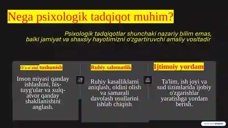 Psixologiyaning tadqiqot metodlari va tarmoqlari 4