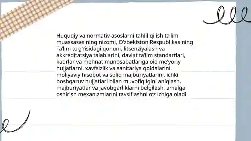 O‘zingiz tanlagan ta’lim muassasasi uchun boshqaruv tuzilmasi sxemasi 4