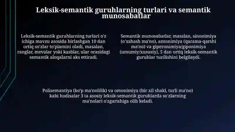 Leksik-semantik guruhlar 4