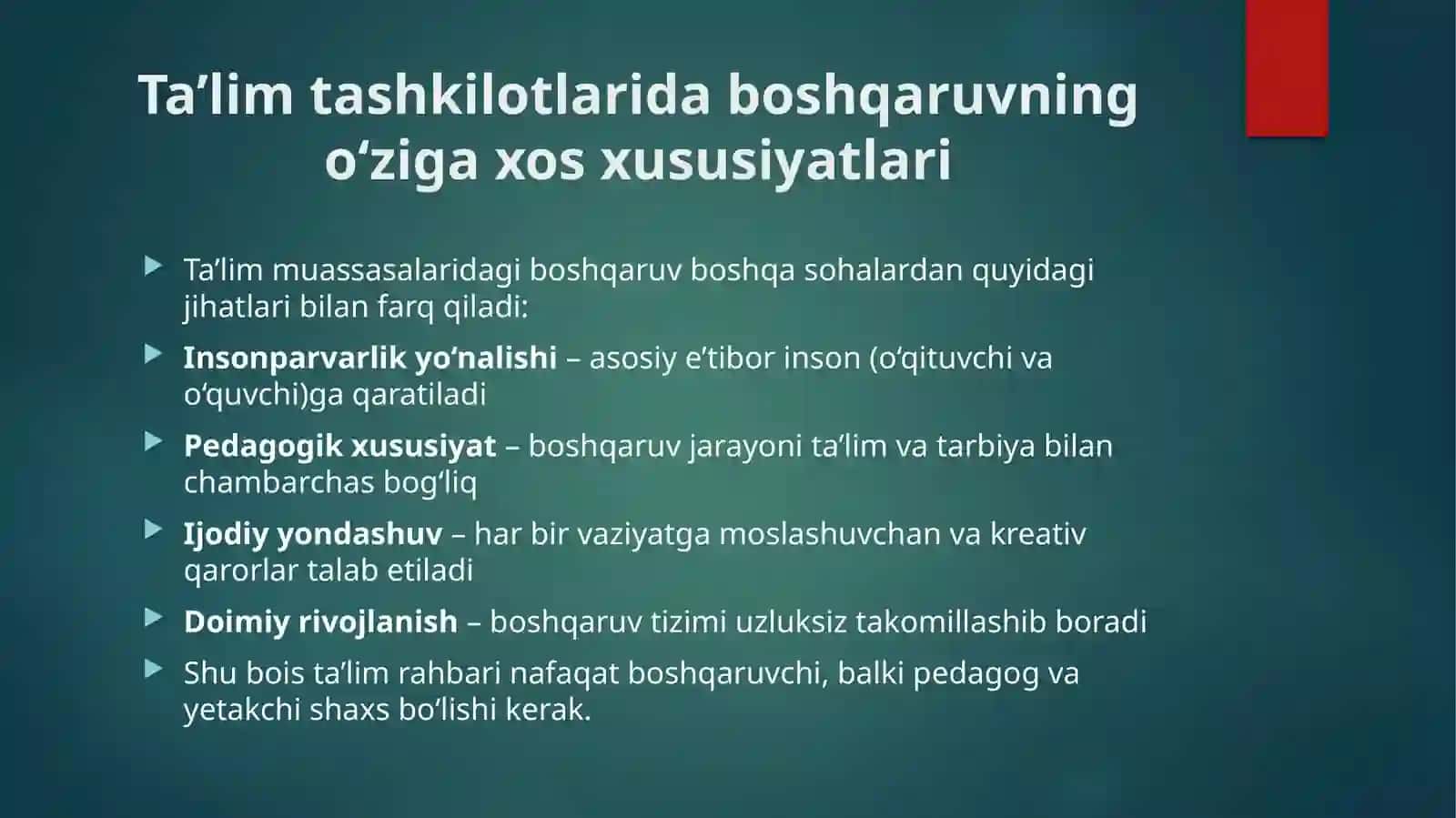 TA'LIM TASHKILOTLARIDA BOSHQARUV USLUBI 4