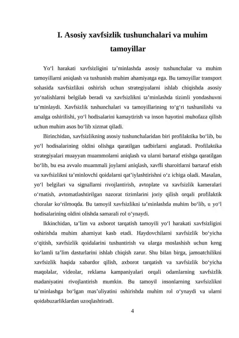 Yo`l xarakati xavfsizligini oshirish strategiyalari 4