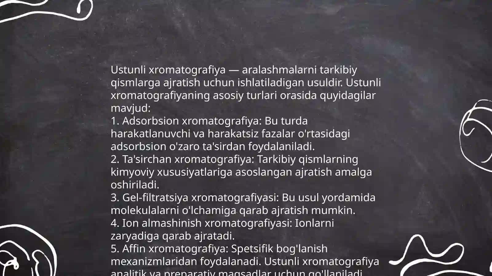 Ustunli xromotografiya 4