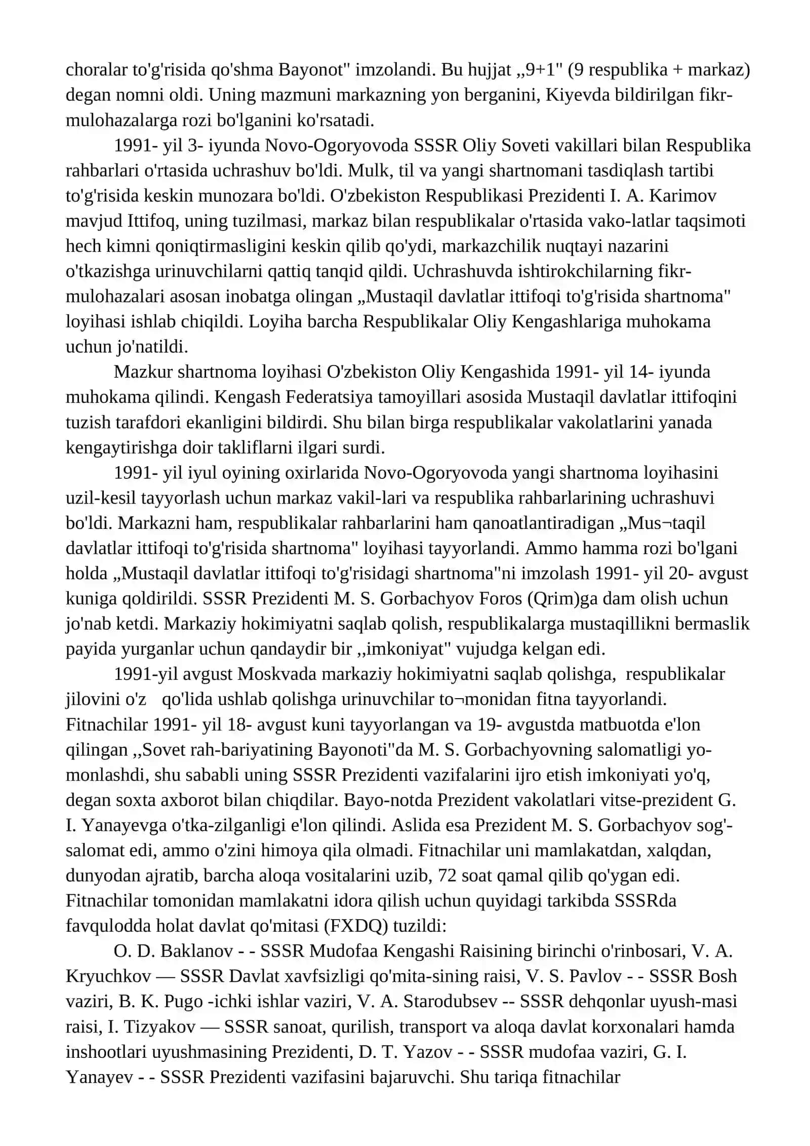 O'zbekiston Respublikasi Mustaqillik Deklaratsiyasi 4