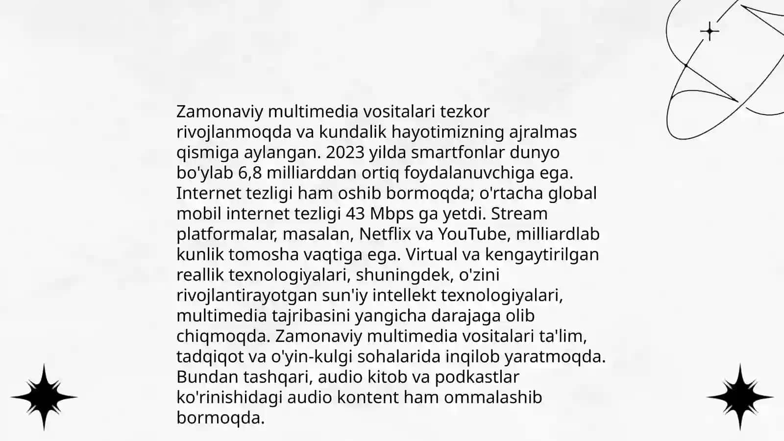 Multimedia va uning zamonaviy ta’minoti 4