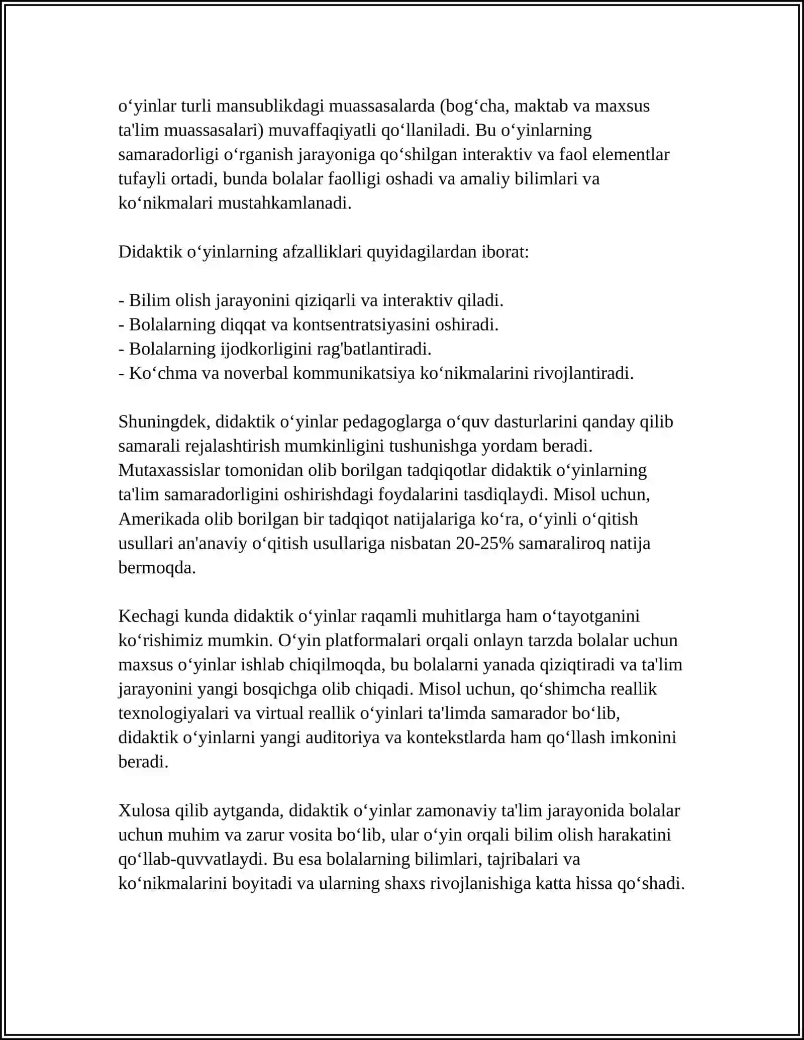 PEDAGOGIK O’YINLAR TIPOLOGIYASI 4