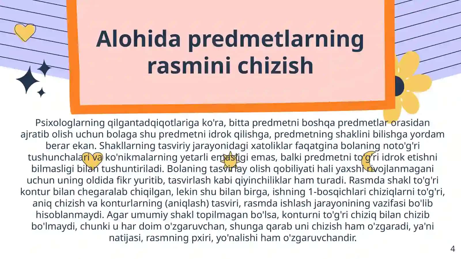 Maktabgacha ta’lim tashkilotlarining kichik guruh yoshidagi bolalarini rasm chizishga o`rgatish 4