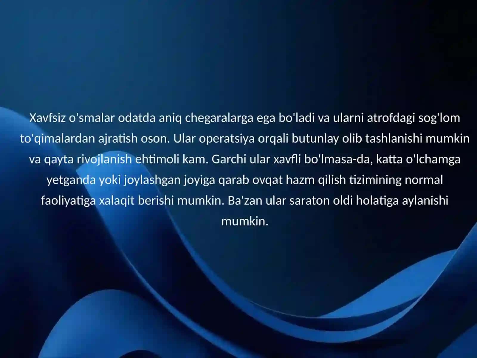 Xavfsiz o'smalar (qizilo'ngach, oshqozon) 4