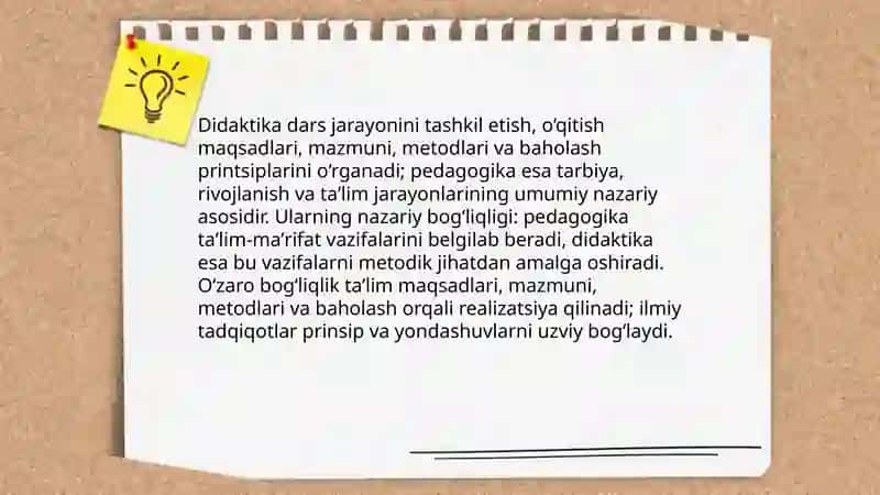 Didaktika pedagogik taʼlim nazariyasi sifatida 4