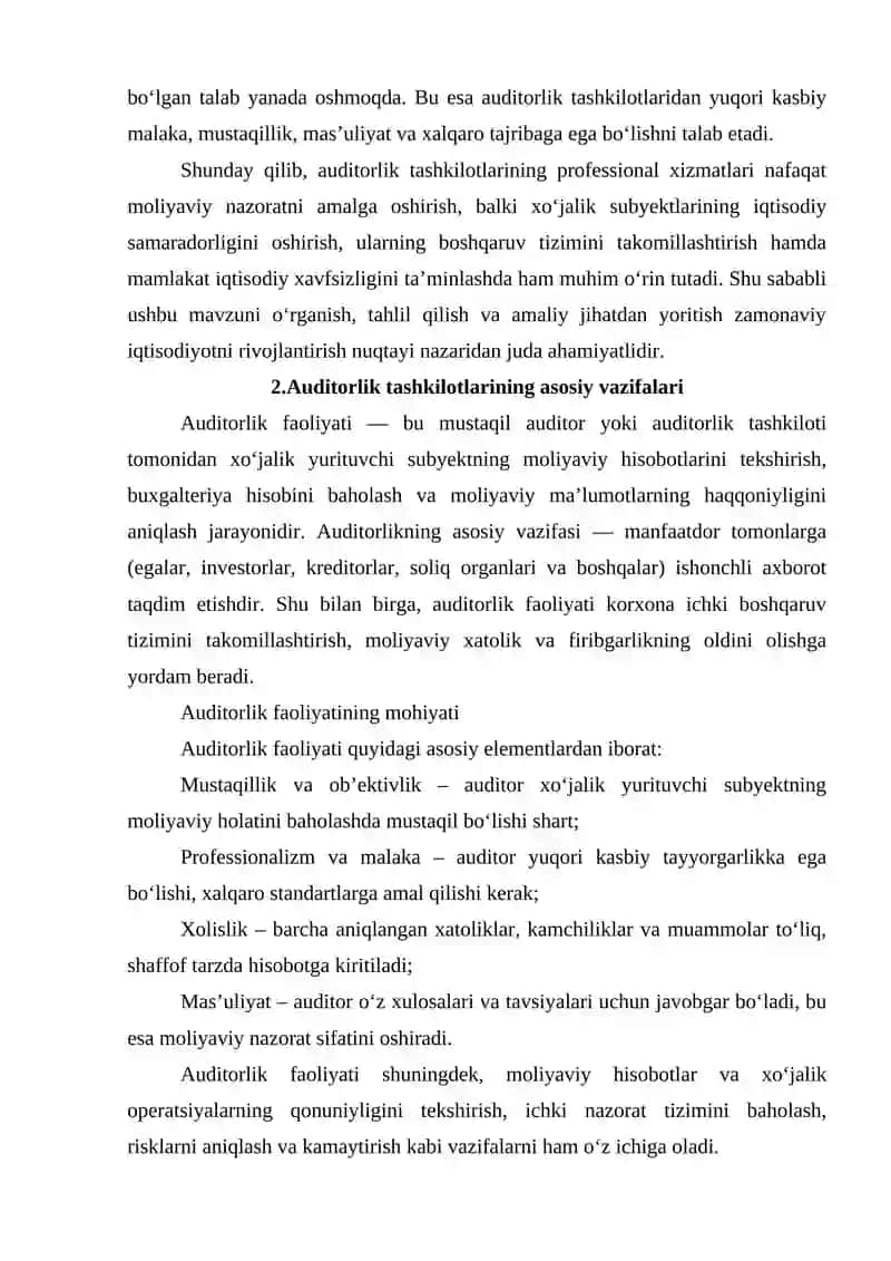 Auditorlik tashkilotlarining professional xizmatlari 4