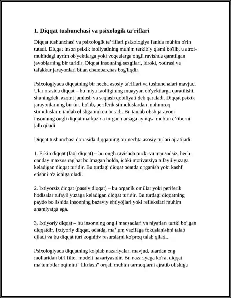 DIQQATNING PSIXOLOGIK NAZARIYALARI 4