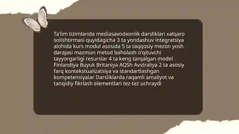 Xorijiy mamlakatlatlarda mediasavodxonlik va axborot madaniyatining qiyosiy tahlili 4
