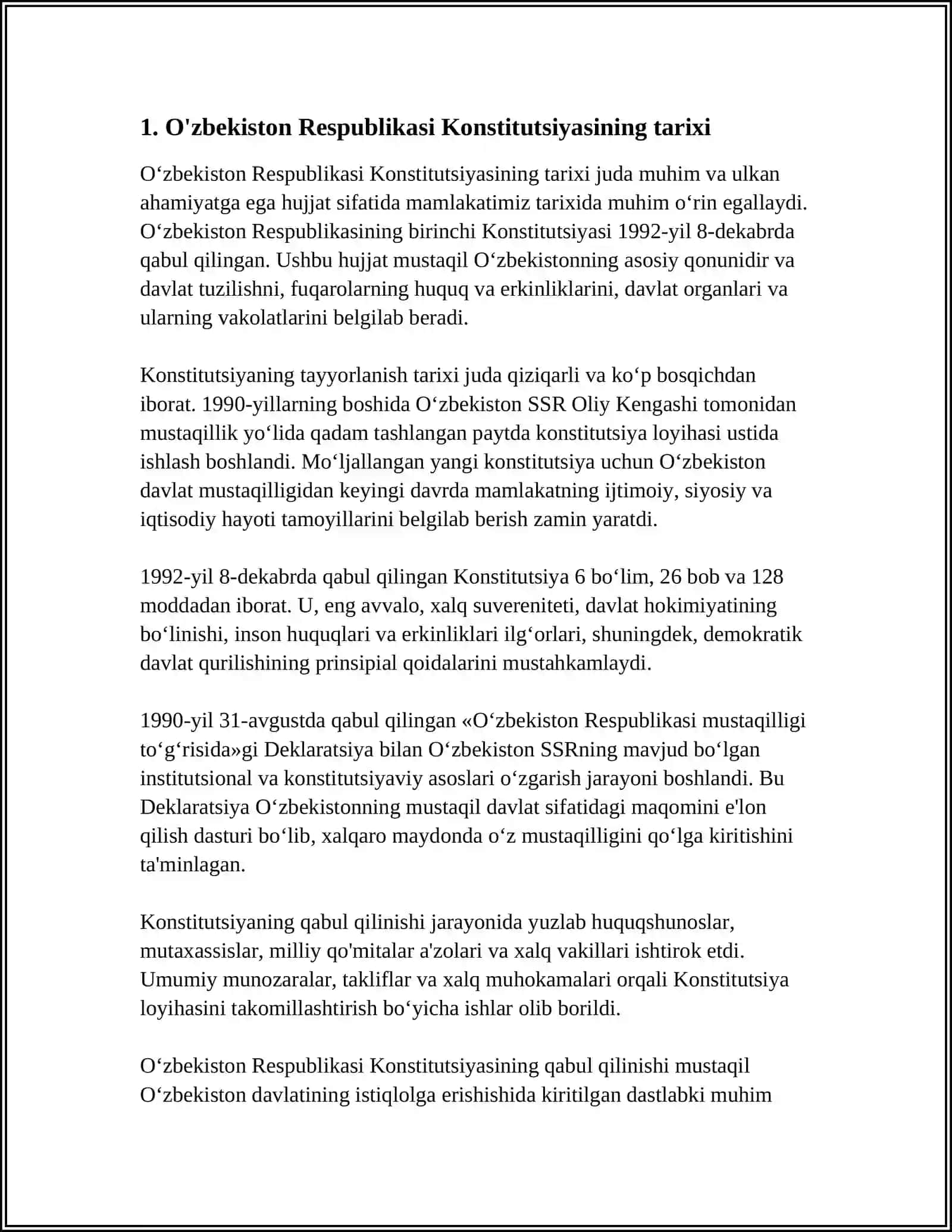 O‘zbekiston Respublikasi Konstitutsiyasi 4
