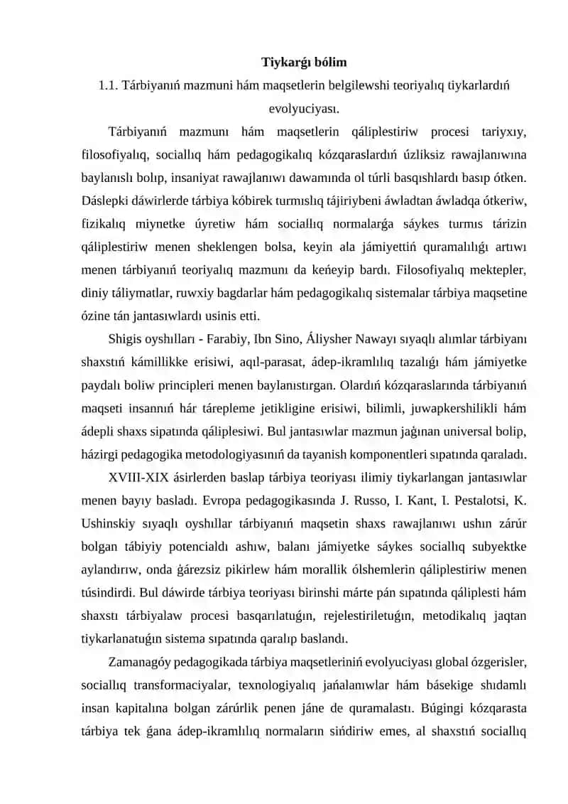Tárbiyanıń maqset hám wazıypaları 4