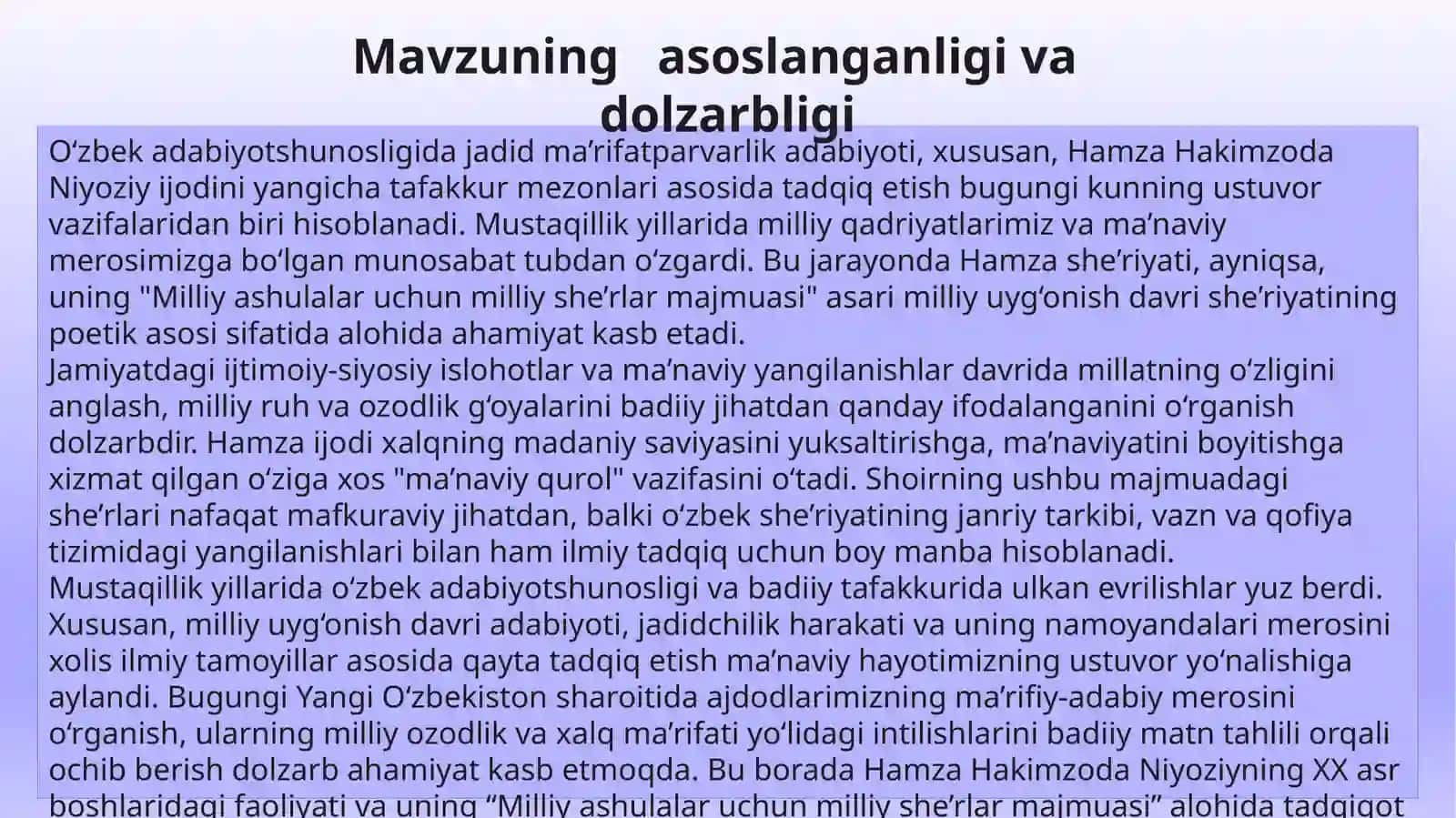Hamza she'riyati badiiyati ("Milliy ashulalar uchun milliy she'rlar" majmuasi asosida) 4