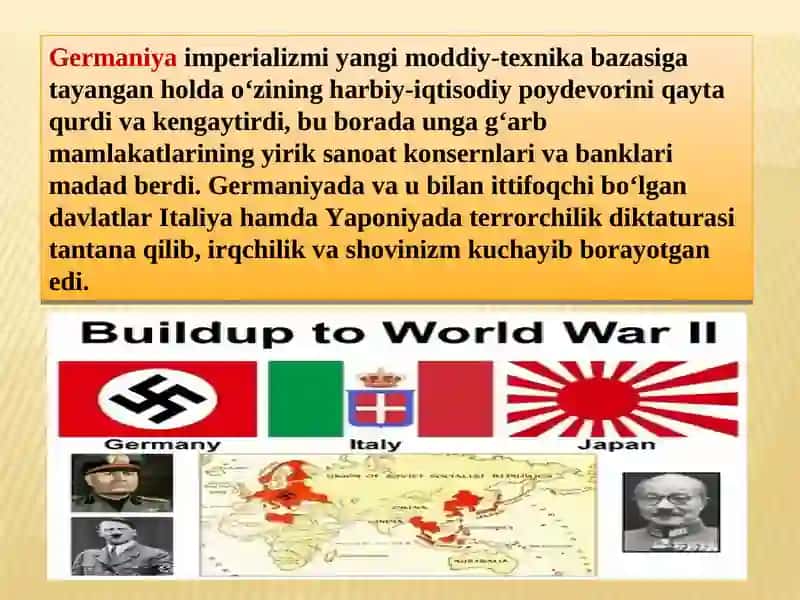 YEVROPA VA AMERIKA MAMLAKATLARI IIJAHON URUSHI YILLARIDA 4