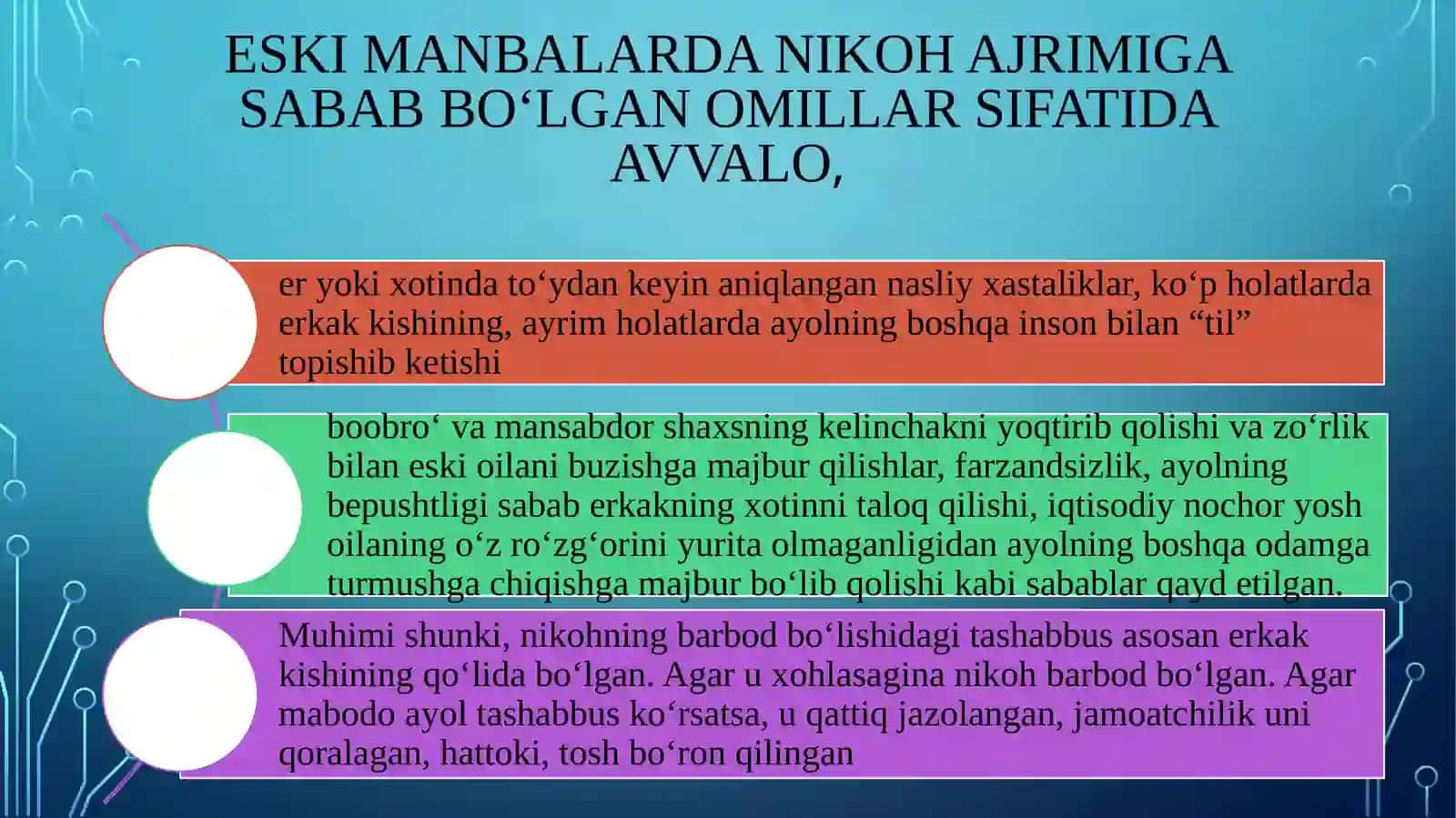 Oilaviymunosabatlarning buzilishi: nikoh ajrimlari 4