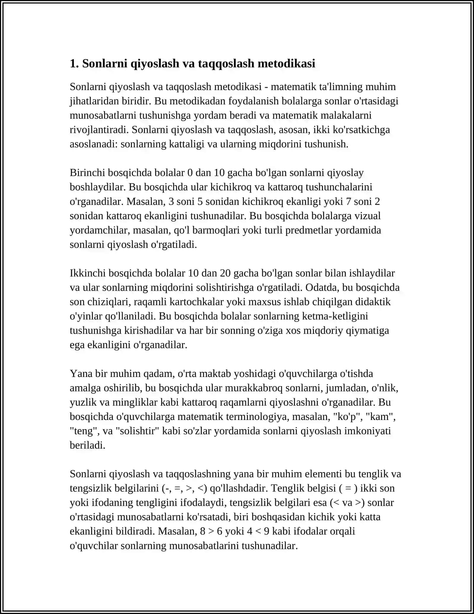 MATEMATIKADA TO'GARAKLARNI O'TKAZISH METODIKASI (2-SINF MISOLIDA) 4