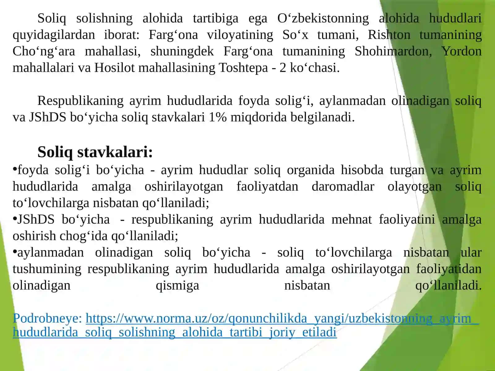 FAN:“YURIDIK SHAXSLARNI SOLIQQA TORTISH II” 4