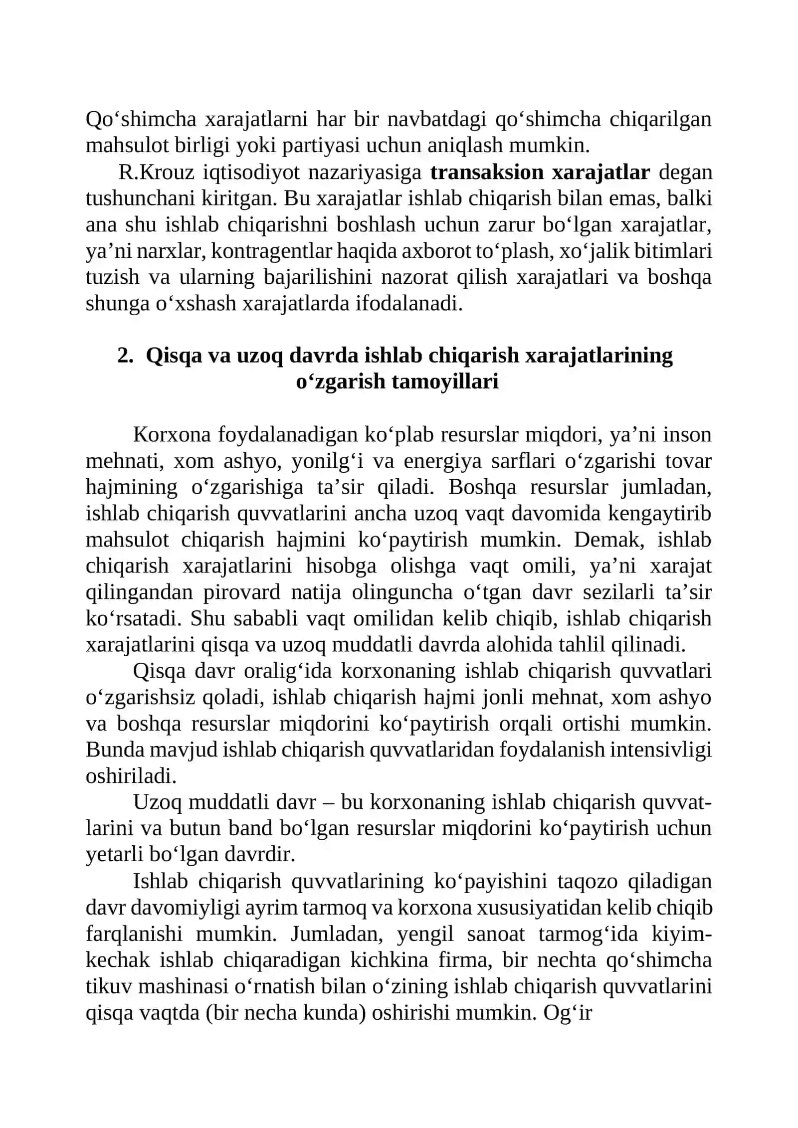 Ishlab chiqarish xarajatlari va foyda 4