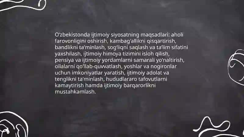 Oʻzbekistonda ijtimoiy sohada amalga oshirilayotgan oʻzgarishlar mazmun va mohiyati 4