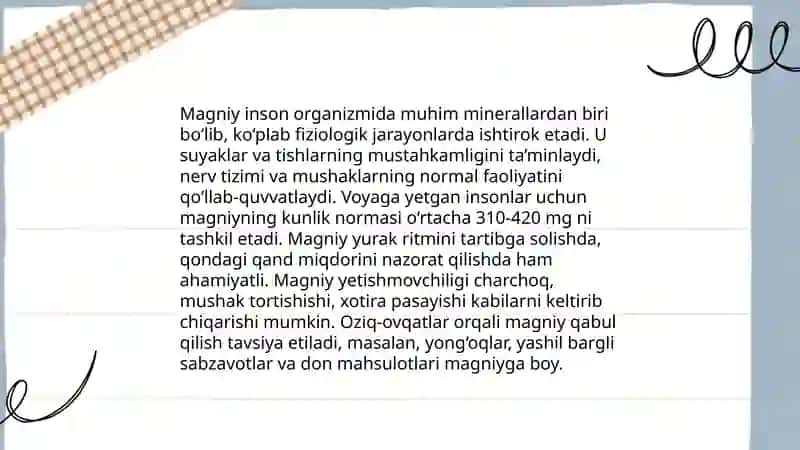 Ikkinchi guruh elementlarining ahamiyati 4