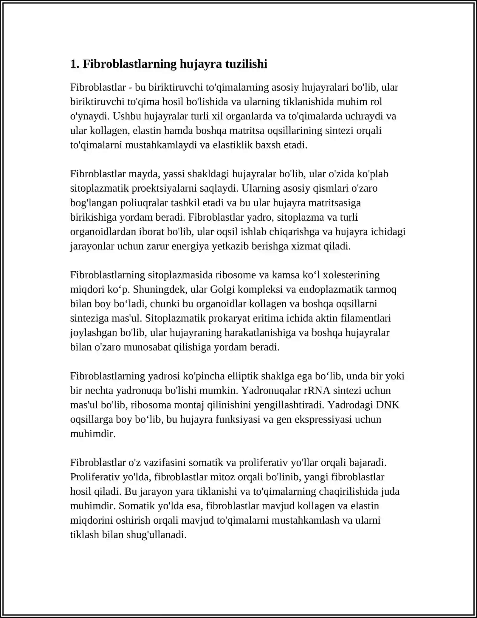FIBROBLASTLARNING JAROHATNI BITISHI VA CHANDIQ HOSIL BO'LISHIDAGI ROLI 4