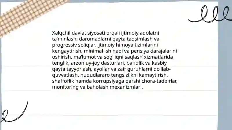 Yangi Oʻzbekistonda xalqchil va insonparvar davlat qurishning ijtimoiy-siyosiy ahamiyati 4
