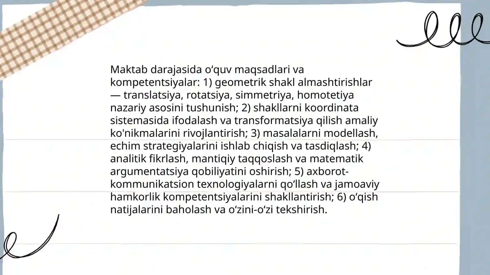 Ayniy shakl almashtirishlarni oʻrgatish metodikasi 4