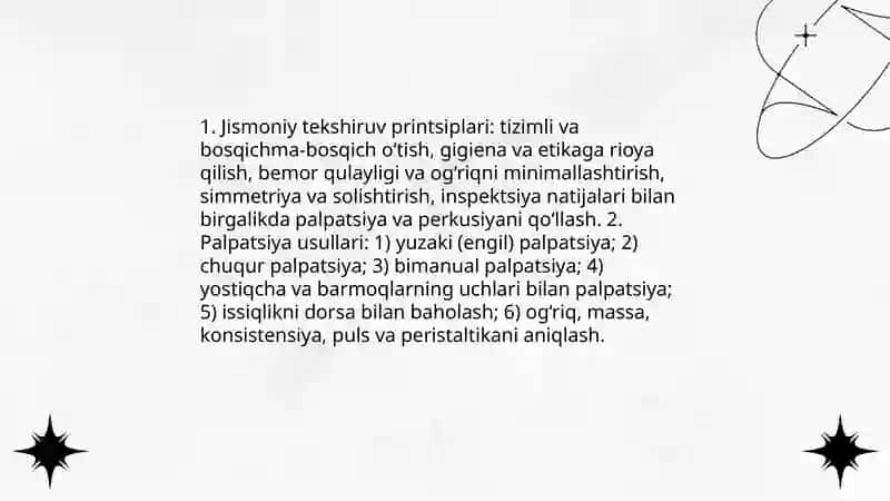 Xirurgik bemorlarnin tekshirishning asosiy qoidalari 4