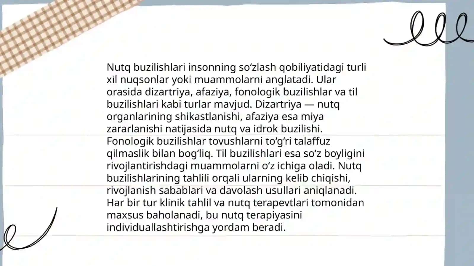Umumta‘lim maktablari qoshidagi logopedik shaxobchalarda logopedik ish mazmuni va yuritiladigan ish hujjatlari bilan tanishish. Tahlil qilish 4