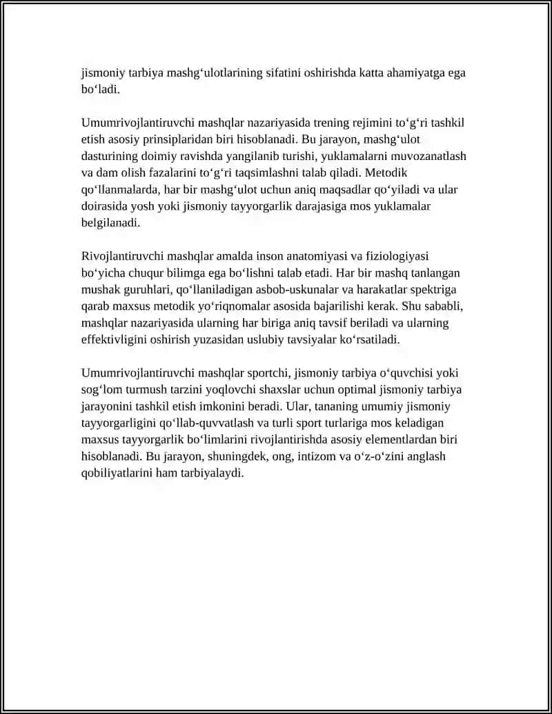 UMUMRIVOJLANTIRUVCHI VA MAXSUS MASHQLAR 4